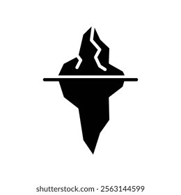 Iceberg Icon Isolated flat vector in outline