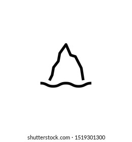 Iceberg icon isolated on white background. Ice mountain symbol for your web site design, logo, app, UI. Vector illustration, EPS10.