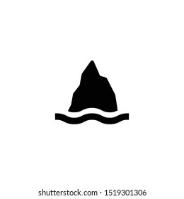 Iceberg icon isolated on white background. Ice mountain symbol for your web site design, logo, app, UI. Vector illustration, EPS10.