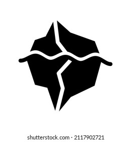 Iceberg icon isolated on white background
