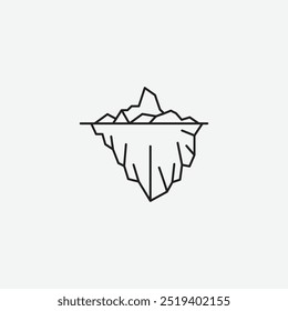 Iceberg icon isolated on white background