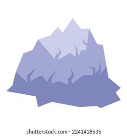 Iceberg icon isometric vector. Sea ice berg. North risk