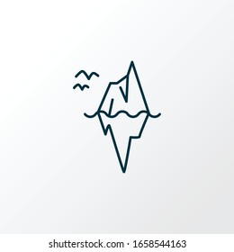 Iceberg icon line symbol. Premium quality isolated glacier element in trendy style.