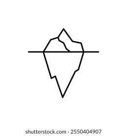 Icono de iceberg logotipo lineal aislado