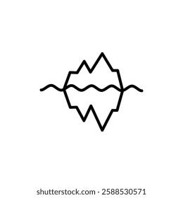 Iceberg Icon logo sign set vector outline