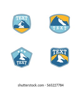Iceberg Icon Logo Vector Set Element