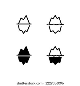 Iceberg Icon Logo Vector Symbol. Arctic Icon