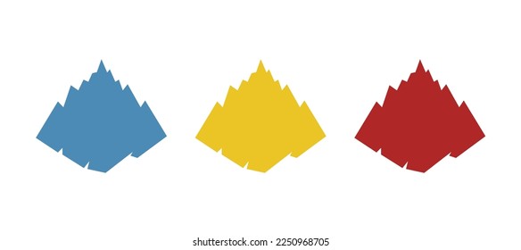 iceberg icon on a white background, vector illustration