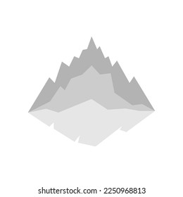 Eisberg-Symbol auf weißem Hintergrund, Vektorgrafik
