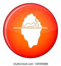 Iceberg icon in red circle isolated on white background vector illustration