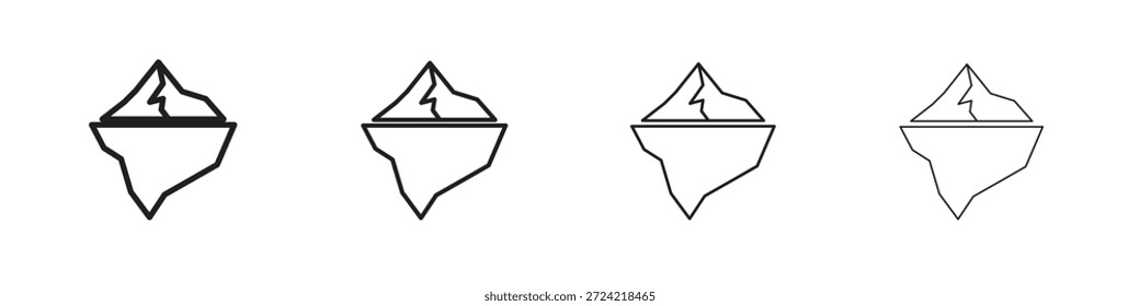 Iceberg ícone conjunto vetorial eps10. ilustração, símbolo de símbolo de logotipo modelo pictograma