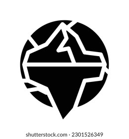 iceberg icon sign symbol graphic vector illustration
