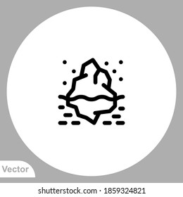 Iceberg icon sign vector,Symbol, logo illustration for web and mobile