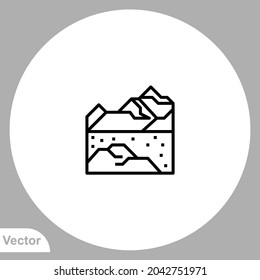 Iceberg icon sign vector,Symbol, logo illustration for web and mobile