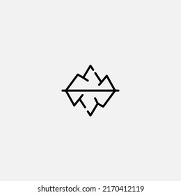 Iceberg icon sign vector,Symbol, logo illustration for web and mobile