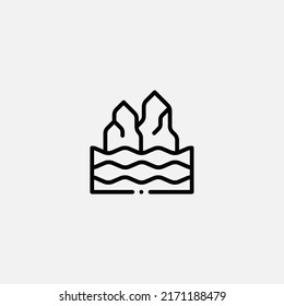 Iceberg icon sign vector,Symbol, logo illustration for web and mobile