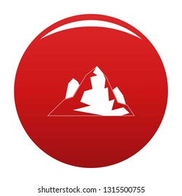 Iceberg icon. Simple illustration of iceberg vector icon for any design red