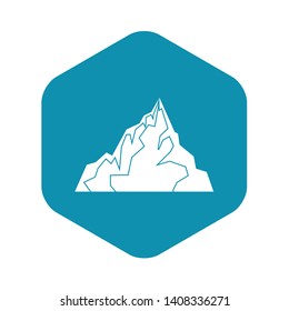Iceberg icon. Simple illustration of iceberg vector icon for web