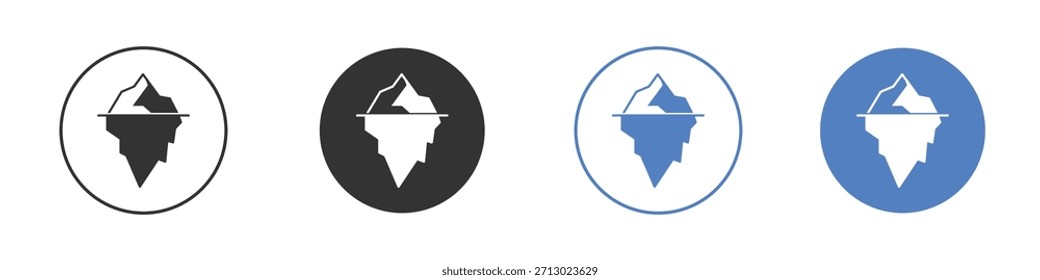 Ícone de iceberg minimalista simples Vetor EPS
