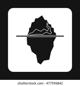 Iceberg icon in simple style isolated on white background. Ocean symbol