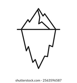 Iceberg Icon Simple thin line flat symbol