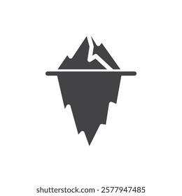 Iceberg Icon Simple thin line flat symbol