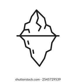 Iceberg Icon Simple thin outline