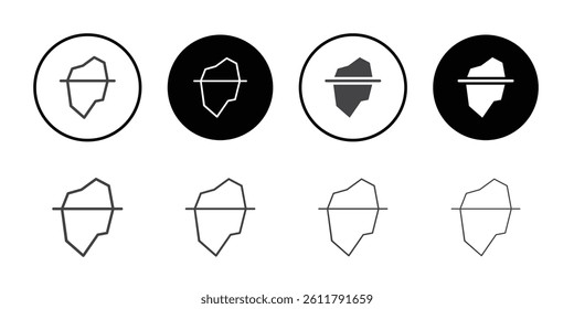 Iceberg icon Symbol line set