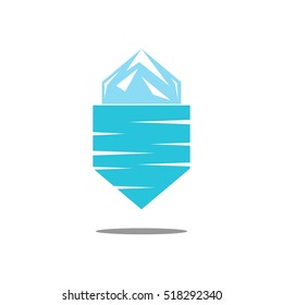 Iceberg icon vector