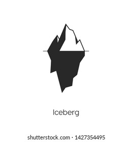 iceberg icon vector. arctic symbol. Linear style sign for mobile concept and web design. Ice symbol illustration. Pixel vector graphics - Vector.