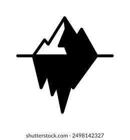 iceberg icon vector. arctic symbol. Linear style sign for mobile concept color editable