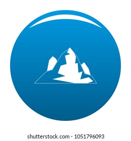 Iceberg icon vector blue circle isolated on white background 