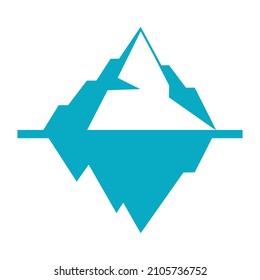Iceberg  icon vector. Blue iceberg icon on white background. Eps 10.