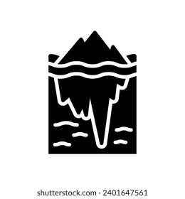 iceberg icon. vector glyph icon for your website, mobile, presentation, and logo design.