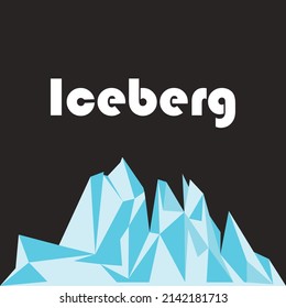 iceberg icon vector, illustration design template .