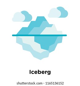 Iceberg icon vector isolated on white background, Iceberg transparent sign , snowy cold winter symbols