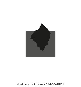 iceberg icon vector in the middle of the sea