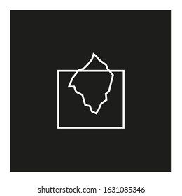 iceberg icon vector in the middle of the sea