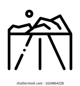 Iceberg Icon Vector. Outline Iceberg Sign. Isolated Contour Symbol Illustration