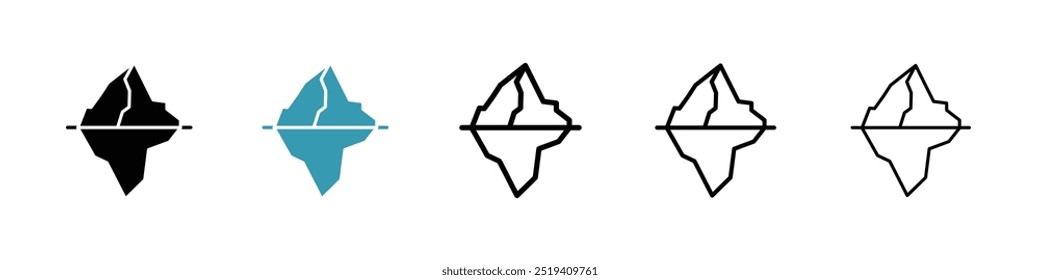 Iceberg icon vector icon set. EPS 10