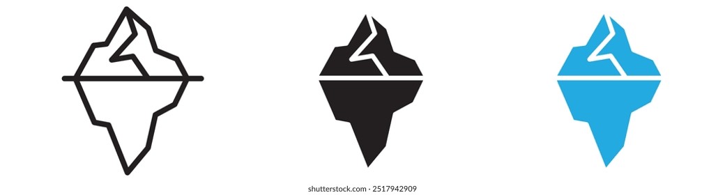 Iceberg Icon vector set illustration