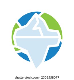 iceberg icon vector sign symbol graphic  illustration,
