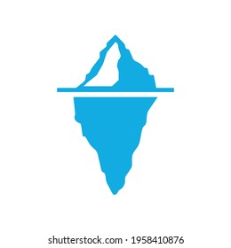 icono del iceberg. ilustración simple vectorial