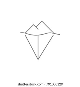 iceberg icon. Web element. Premium quality graphic design. Signs symbols collection, simple icon for websites, web design, mobile app, info graphics on white background