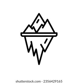 iceberg icon for your website, mobile, presentation, and logo design.