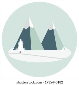 Iceberg illustration. For children's book caper. Flat vector design