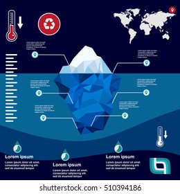 Iceberg Illustration in flat design