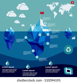 Iceberg Illustration in flat design