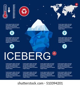 Iceberg Illustration in flat design