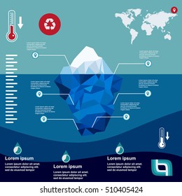 Iceberg Illustration in flat design